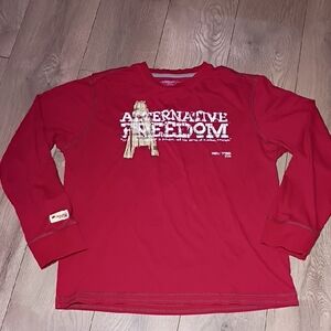 Alternative Red Long Sleeve Tee XXL